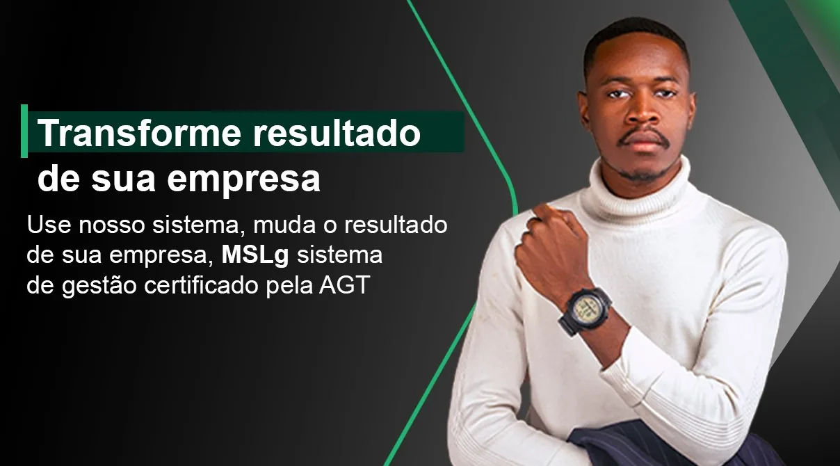 Profissional a apresentar o MSLg, sistema de gestão certificado pela AGT em Angola